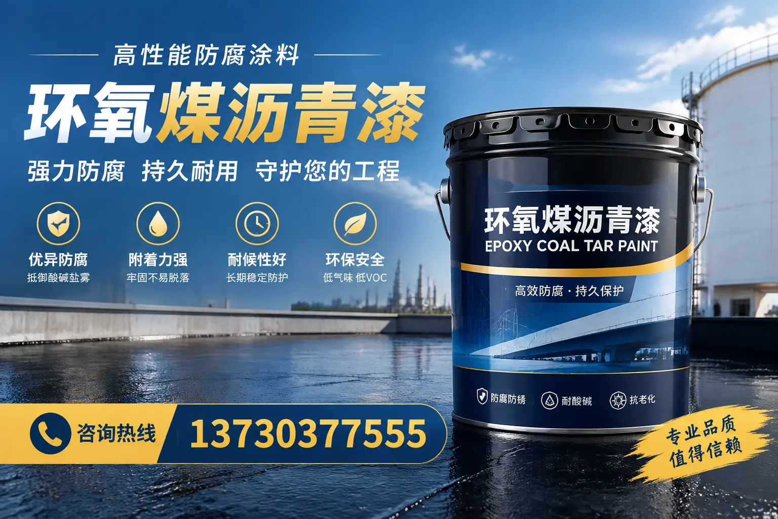 环氧煤沥青漆的耐久性分析，适合山城的使用场景
